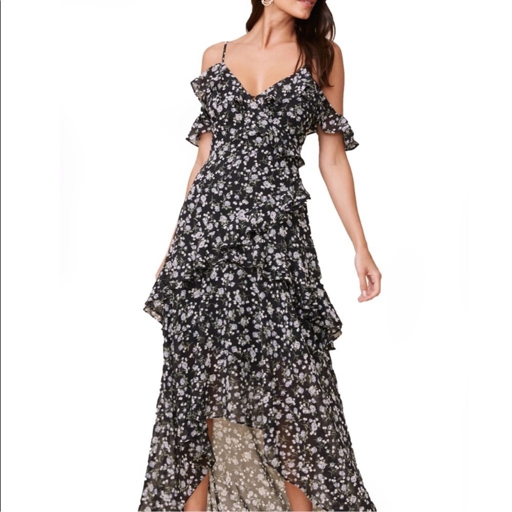 ASTR The Label “At First Sight” Floral Midi Sundress | Size Small